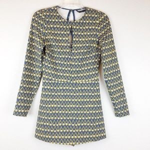 ZARA Trafaluc Romper Sky Blue Raindrop Pattern